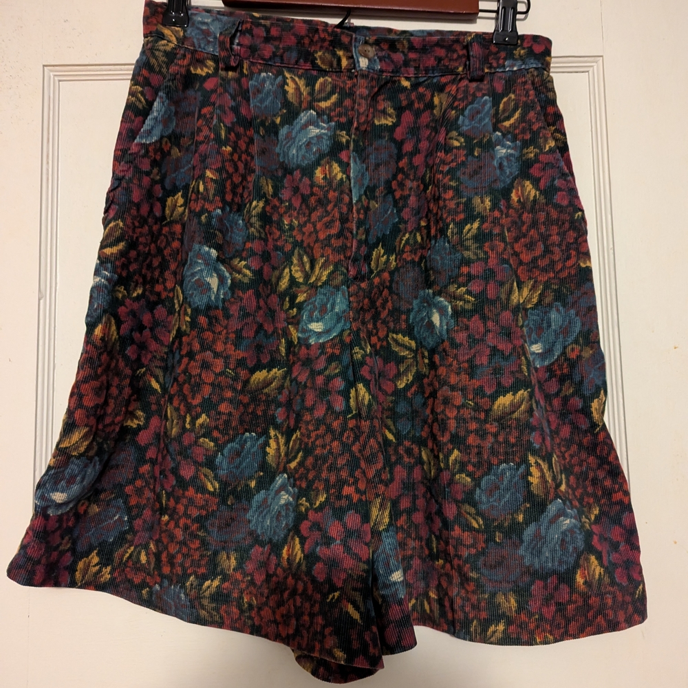 Vintage 80's/90's Floral Corduroy Shorts